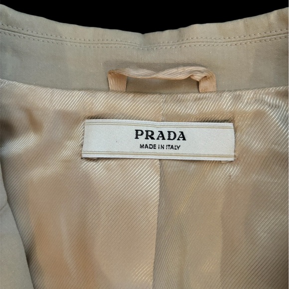 ❤️PRADA Cotton Blazer Tan/Beige Size: EU 40 - Picture 3 of 7